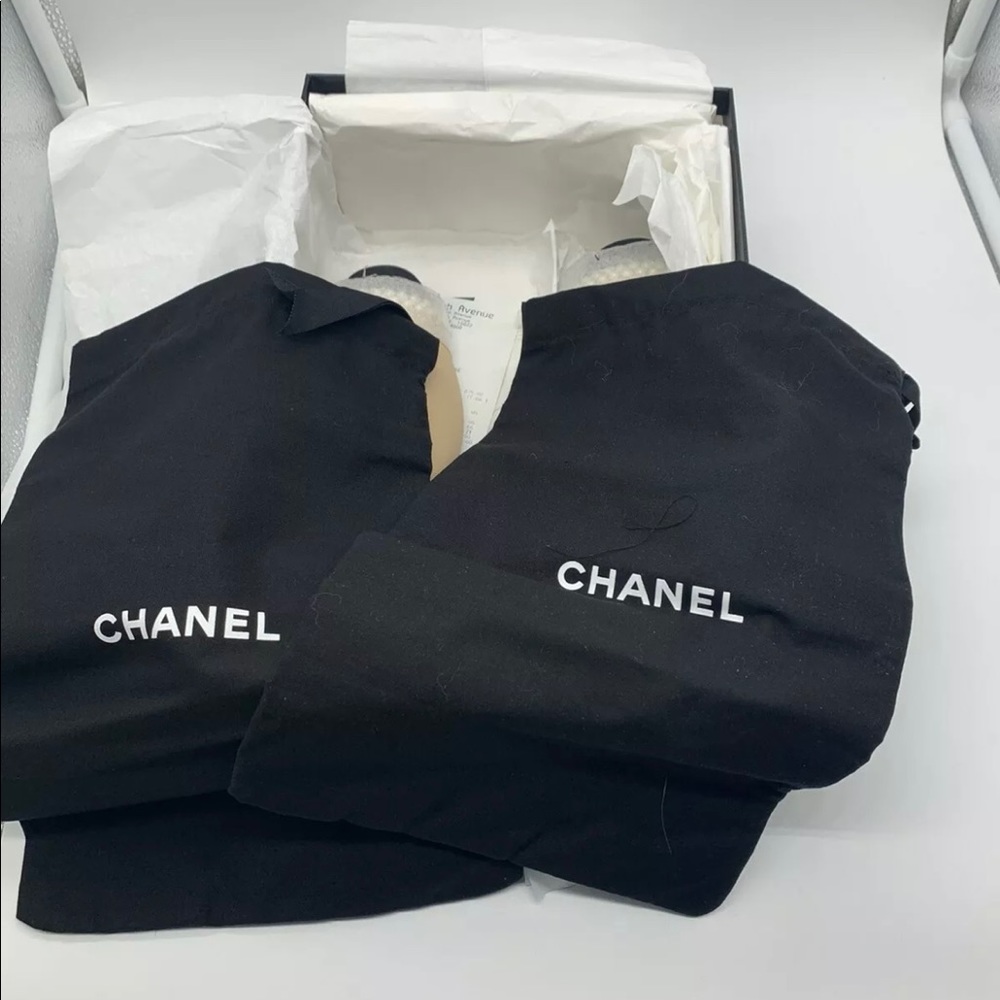 Chanel Pearl sling back shoes sandals size 6 with receipt, box, dust bag - Picture 8 of 8